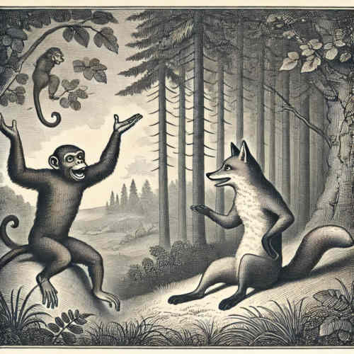 Bild zur Fabel Der Affe und der Fuchs